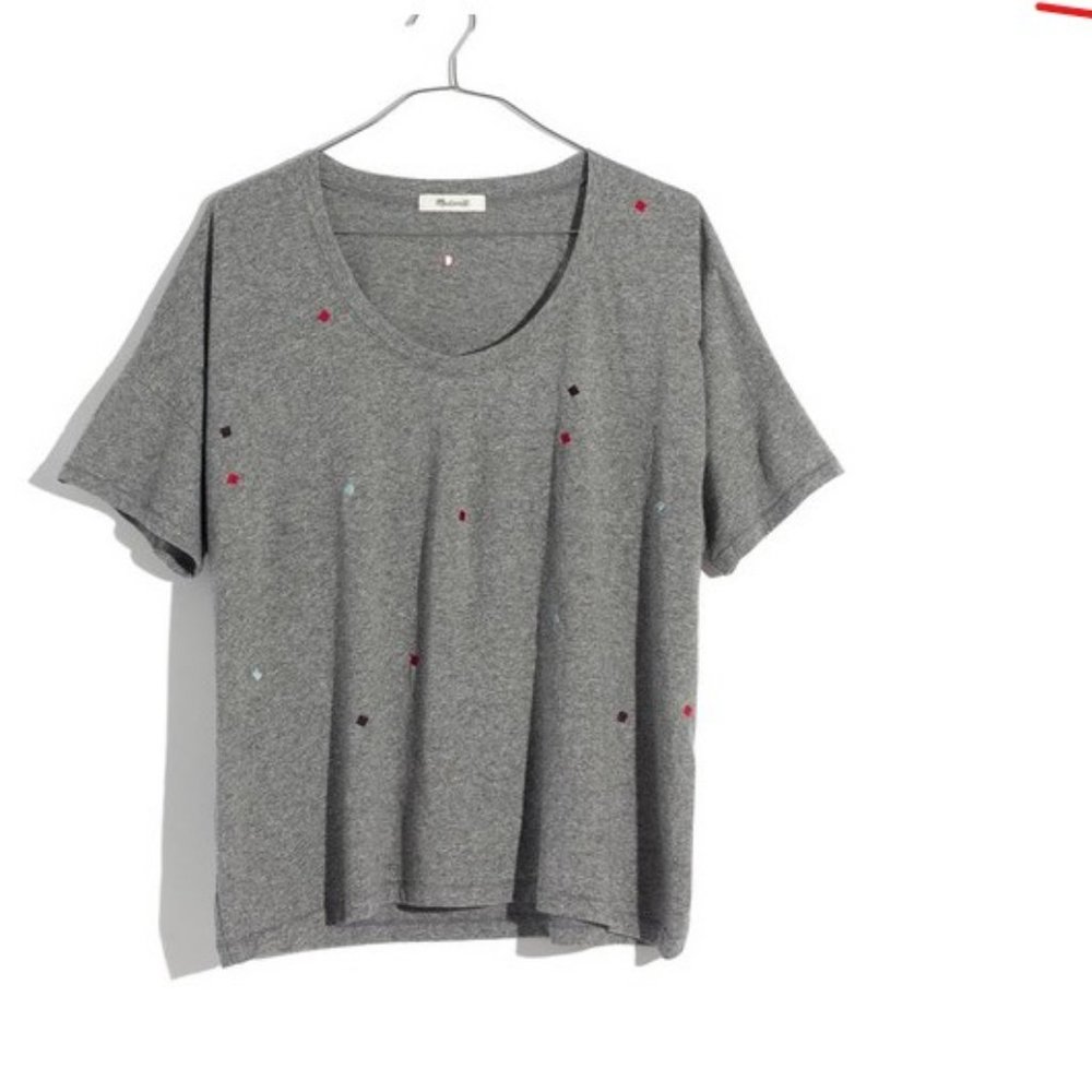 Madewell Embroidered U-Neck Tee